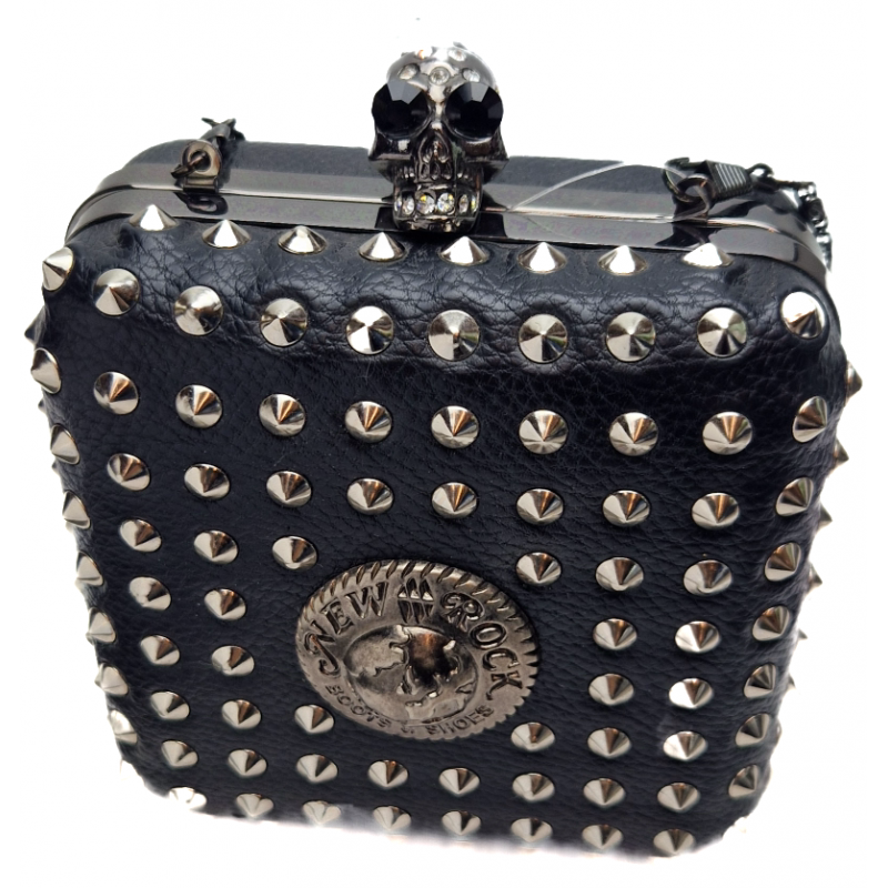New Rock Studded Vegan Leather Shoulder Bag